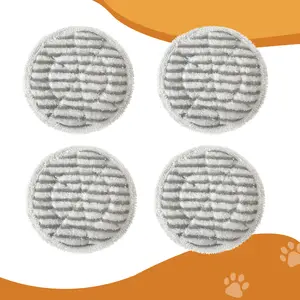 4 Pieces Steam Mop Pads Replacement, Ultra-Fine Fiber, Anti Fouling Grip, Washable, Reusable, Integrating Cleaning & Scrubbing