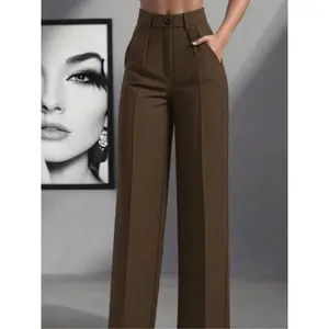 New spring and autumn solid-color high-waisted pleated casual pants—fashionable and comfortable women’s trousers suitable for everyday wear GARMENTARY