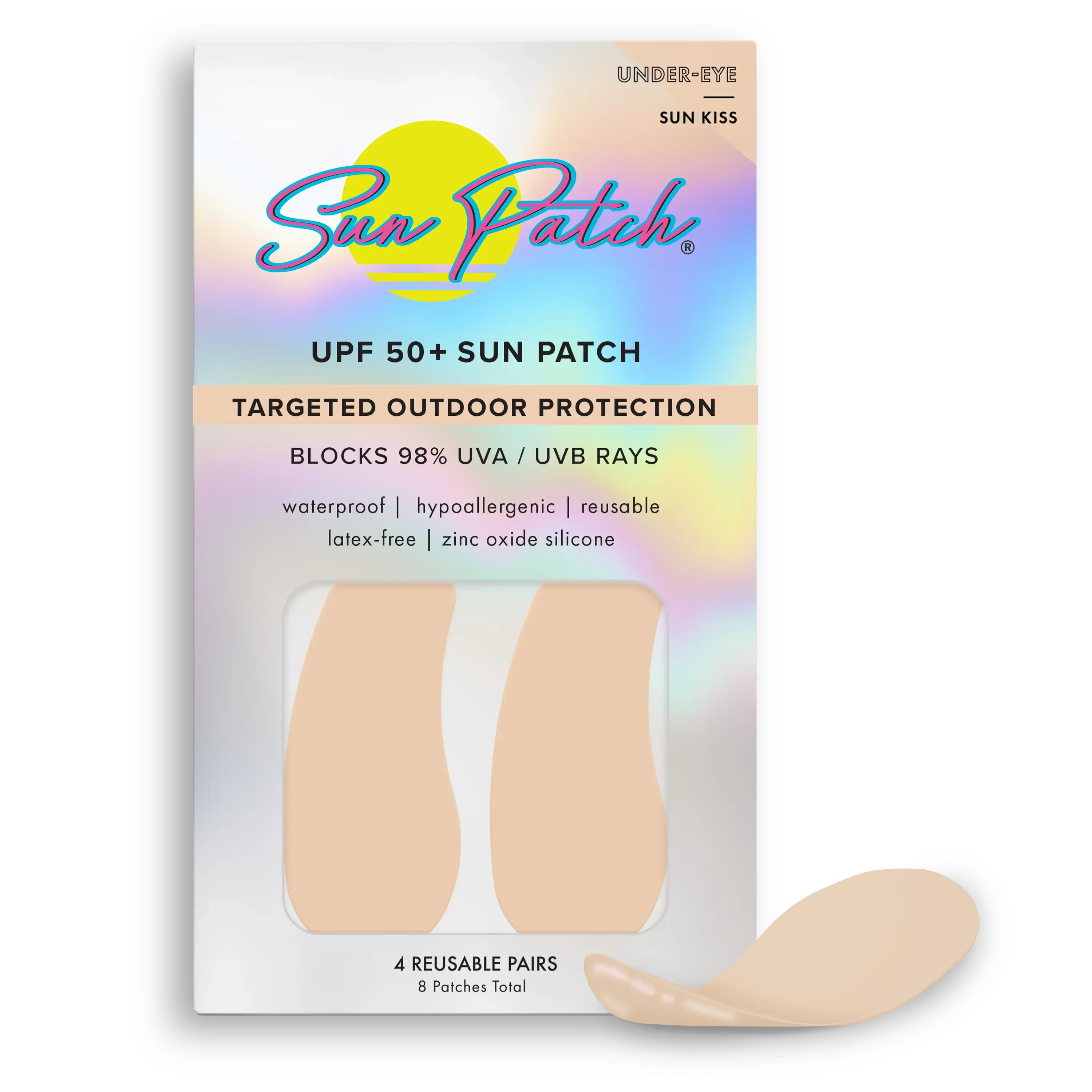 Sun Patch Under-Eye Beige UV Protection Sunscreen Gentle Facial - UPF 50+ Waterproof Hypoallergenic Targeted Care for Delicate Skin