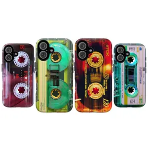 Retro Cassette Tape Phone Case Vintage 80s 90s Music Aesthetic Cover for iPhone 17 ProMax Plus Air 16 15 14 13 12 11 X XR & SamsungS25 S24 S23 S22 Ultra, Aesthetic Protective Cover Tough Phone Case Unique gift options