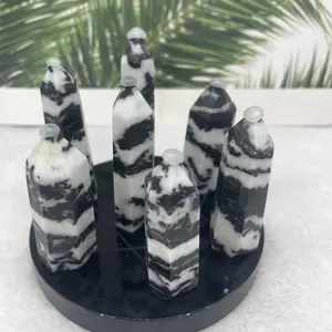 Black zebra jasper tower--cool