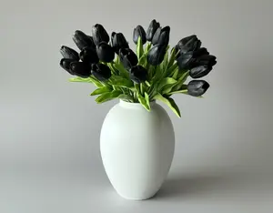 Real Touch Mini Tulip - Black (25 Stems)