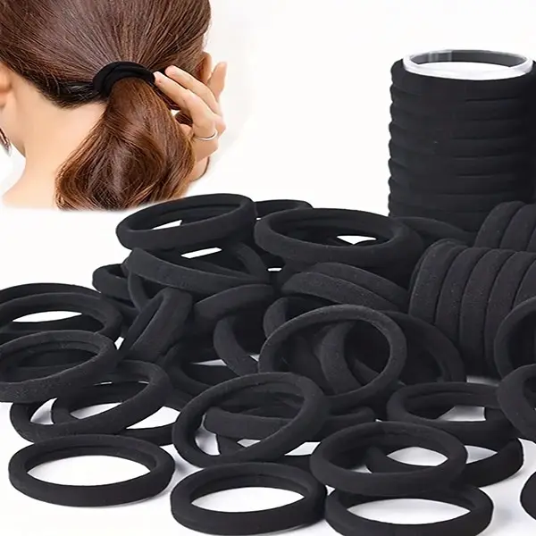Scrunchies for Women and Girls, High Elasticity Nylon Hair Ties for Ponytails, Vintage Elegant Style, All Seasons Casual Accessory
