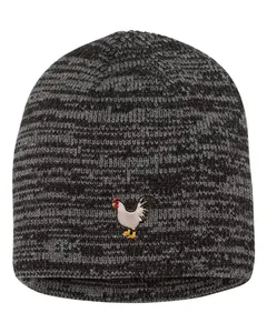 Chicken Embroidered Knit Beanie Cap