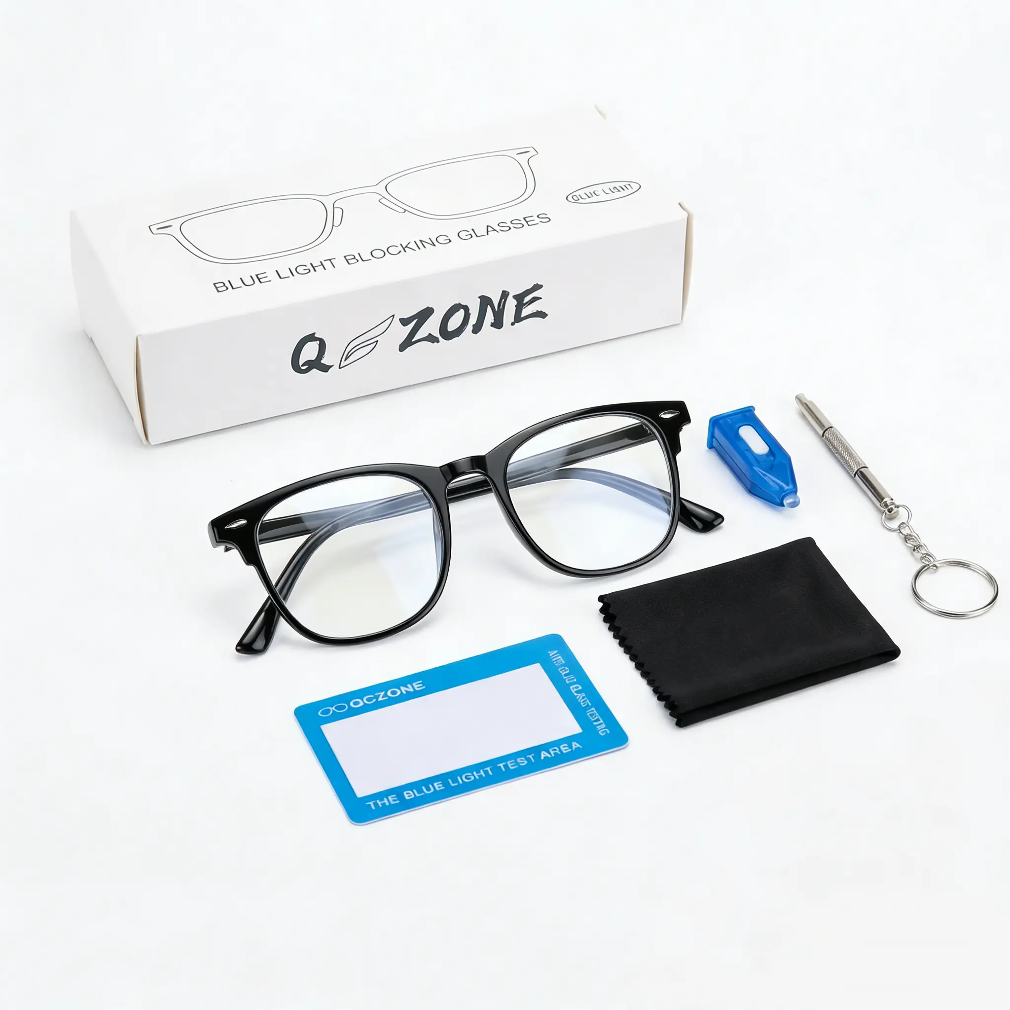 Classic  for Men & Women, Shockwave Anti Blue Light  with Stylish Trendy Frame, Blue Light Blocking Eyeglasses for Computer Gaming, Office Work & Screen Use, Glare Reduction Lens, Fashion Party Gift knife glasses