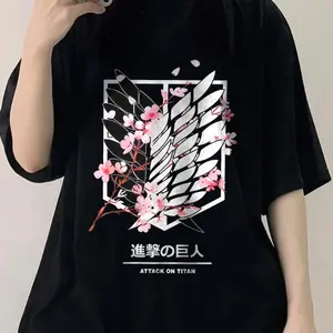 Eren Yeager-Inspired T-Shirt, Attack On Titan Fan-Art Shirt, AOT Gothic High Quality Trending Anime Graphic Tee Unisex - Menswear & Womenswear Tops - Casual Cotton Crewneck Short Sleeve Fitted Printed Streetwear