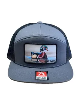 Richardson Wood Duck Patch Trucker Hat 168 7 Panel Snapback Multiple Colors AG Outfitters Exclusive Design Art by Dustin Dattilio Handmade & Hand Stitched