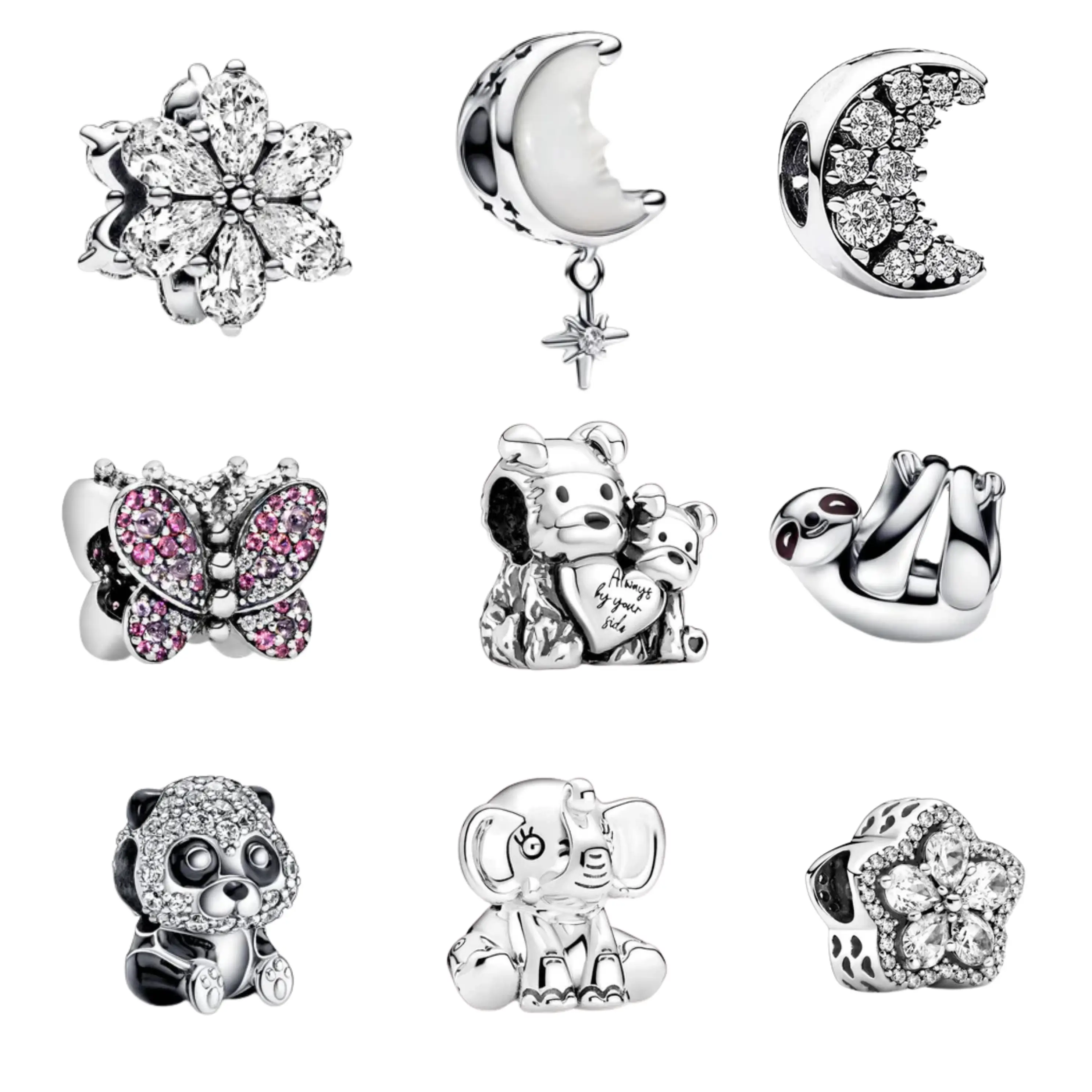 Charm Beads for Bracelet | Cute Animal, Butterfly, Moon & Crystal Charms | Aesthetic Jewelry Collection for Women