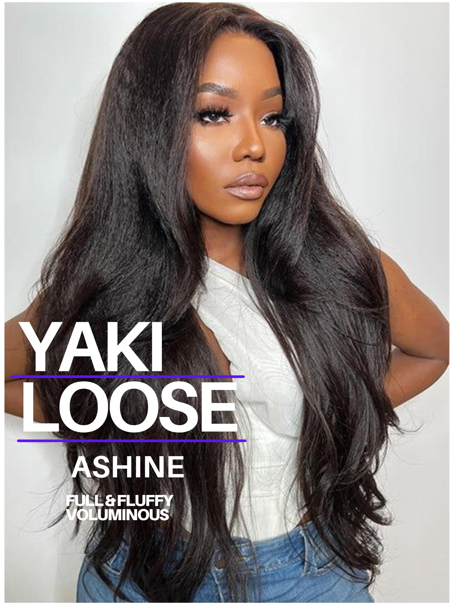 [Ashine] All-in-One Glam Yaki Loose Yaki Straight Burmese Curly 240g Full Head in a Pack Small Head Friendly Seamless Blend & Natural Flow