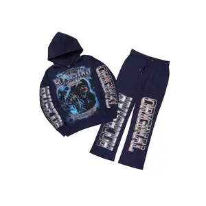 Kross Navy Hoodie/Baggy Pant Track Set