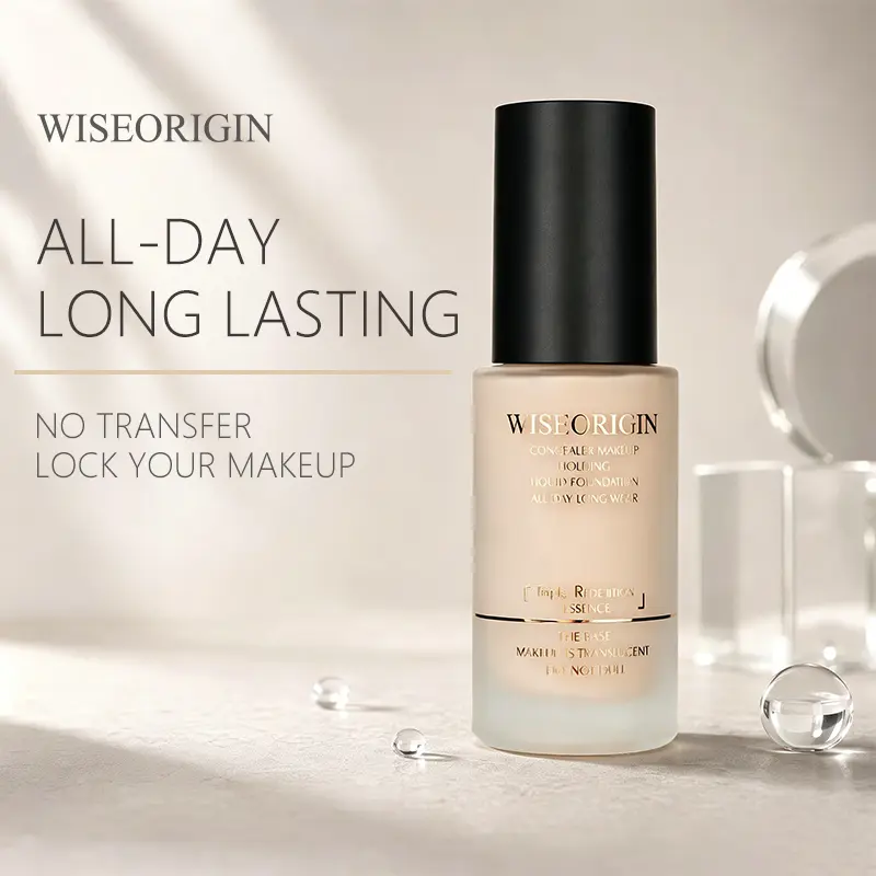 WISEORIGIN Concealer & Longwear Foundation.(Upgraded formula, longer wear)All-day lock-in wear, no makeup fading. Lightweight and buildable, blends seamlessly without caking or masky look. Color stays true, no oxidation, yellowing or orange discoloration.
