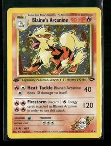 Gym Challenge Blaine's Arcanine 1st Edition #001/132