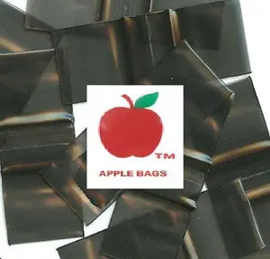 CrazyCoolBuys 1000 Pack Apple Brand Black 2Mil Bags 1,000 Baggies Resealable Plastic