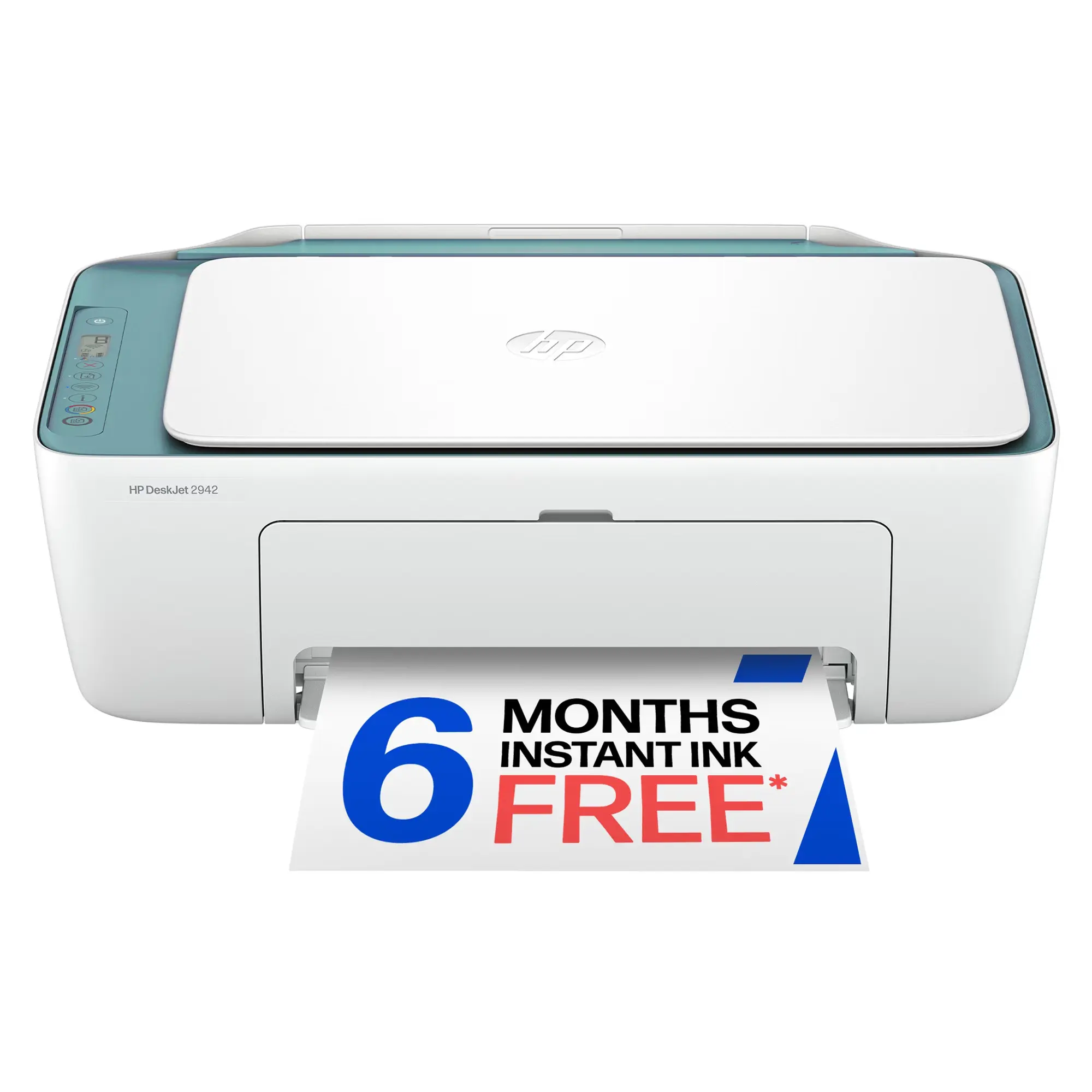 HP DeskJet 2942 Wireless All-in-One Color Inkjet Printer, 6 Months Free Instant Ink, Bristol Blue