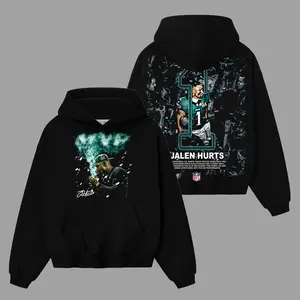 All Philly Eagles Players For Eagles Nation Premium Cotton Hoodie (Made In US), Go Birds Philly Football Outfit, Saquon Barkley Jalen Hurts Cooper DeJean Fan Game Day Outfits, Gift For Football Fans, Football Graphic Hoodie