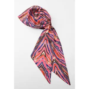 PRE-TIED SATIN BANDANA WRAP COLORED