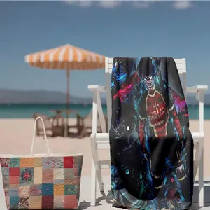 1 piece Jujutsu Kaisen Character Collection and Sports Style Characters themed beach towel - Lightweight Portable Beach Towel, 100% Polyester, suitable for Beach, Pool, Camping, Machine Washable, Quick-dry and Absorbent, Perfect Holiday Gift