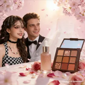 1 Box 7g Chocolate Color 9 Colors Eyeshadow Palette, Daily Makeup, Matte & Shimmer Finish, Easy for Beginners, Non-Toxic, Anti-Puffing Base, Matte And Glitter