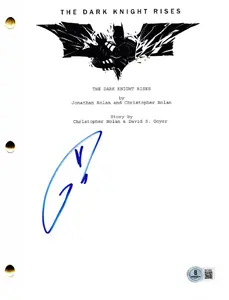 Tom Hardy Authentic Autographed The Dark Knight Rises Script