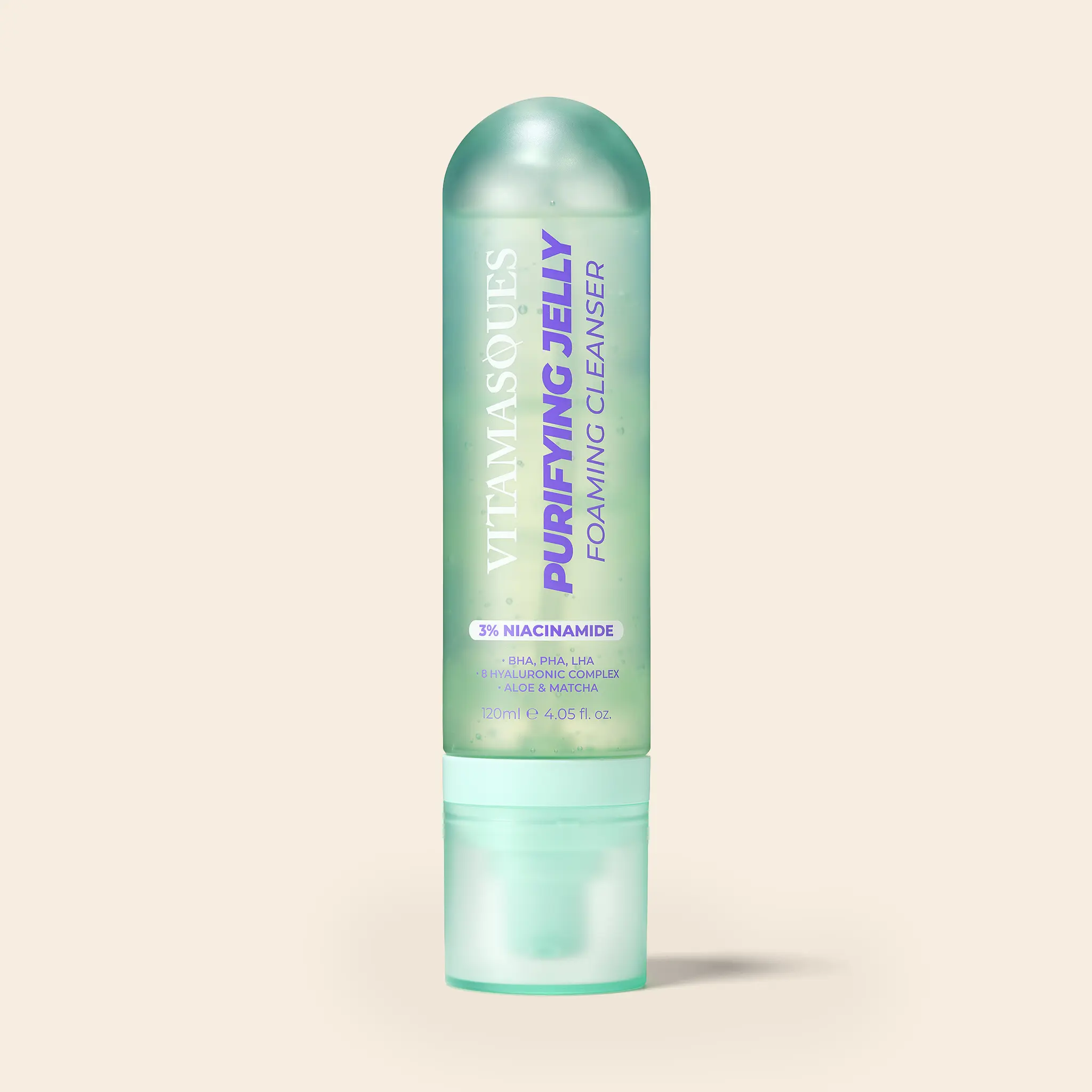 Vitamasques Purifying Jelly Foaming Cleanser Deeply Cleanse, Gently Exfoliate & Glow - 120ml
