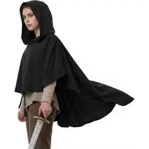 Medieval Cowl Hooded Cloak Post Apocalyptic Shawl Shaman Cowl Renaissance Cape Robe Costume