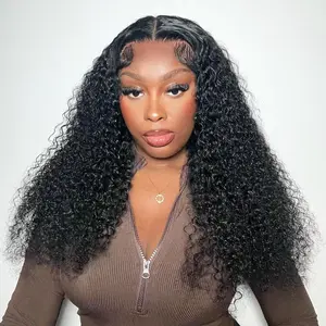 【CLEARANCE SALE】MORE FACE 13x6 Kinky Curly Lace Front Wig Pre Plucked Brazilian Curly Human Hair Transparent Lace Frontal Wig With Baby Hair