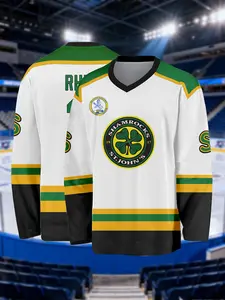 St. John's Ireland White Hockey Jersey, #3 Vintage-Print Men's Hockey Top Quick-Dry Breathable Ideal for Athletic Training The Perfect Gift for Fans and Athletes Athletic Shirt Athletic Apparel