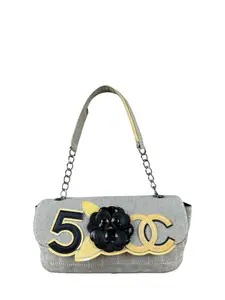Pre-owned CHANEL canvas Shoulder Bags 2005 Camellia No. 5 Flap Shoulder Bag