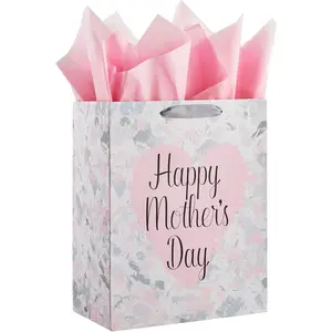 13" Large Gift Bag with Tissue Paper, Ideal for Mother's Day (Office Stationery & Wrapping Supplies)