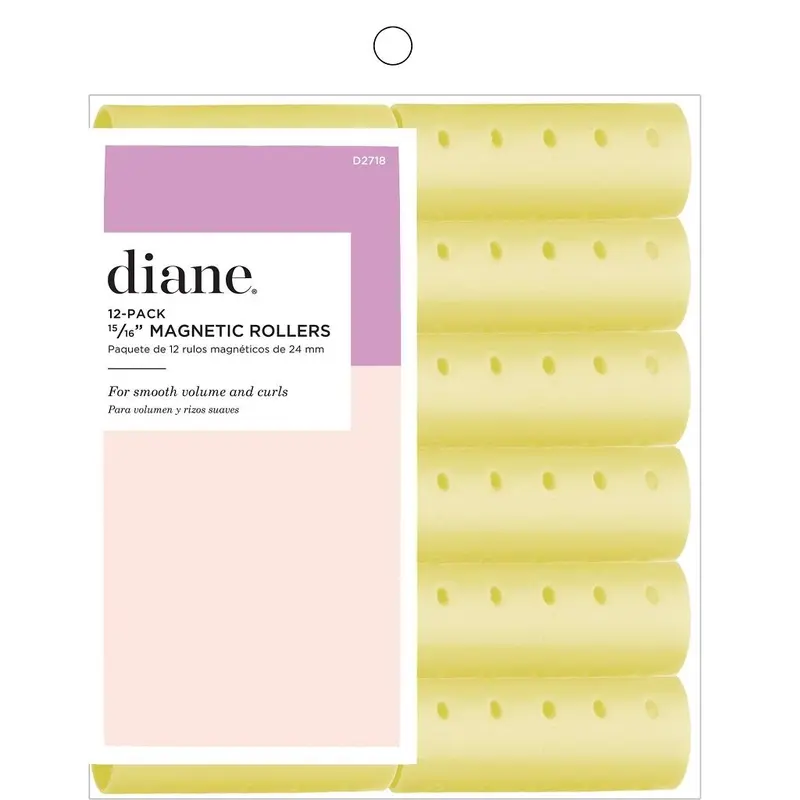Diane Yellow Magentic Rollers 15/16" 12-Pack