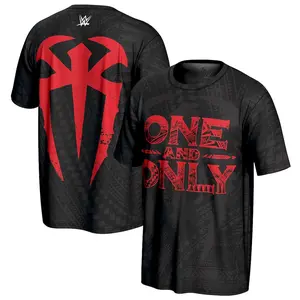 Roman Reigns One And Only WWE Tribal Symbol Red Black 3D All-Over Print Tshirt Unisex Oversized Summer Beach Camping Festival Casual Tee Men Women USA