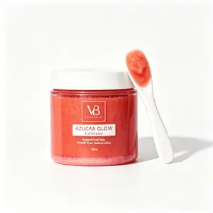 VB Azucar Glow Brightening Sugar Facial Scrub 100g, Hydrating Facial Cleanser with Natural Exfoliants, Gentle Face Exfoliator for Smooth Skin & Improved Texture