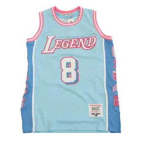 LEGEND MAMBA PATCH BASKETBALL JERSEY (SKY BLUE/PINK)  Basketball Jersey for Basketball Fan Lovers Players