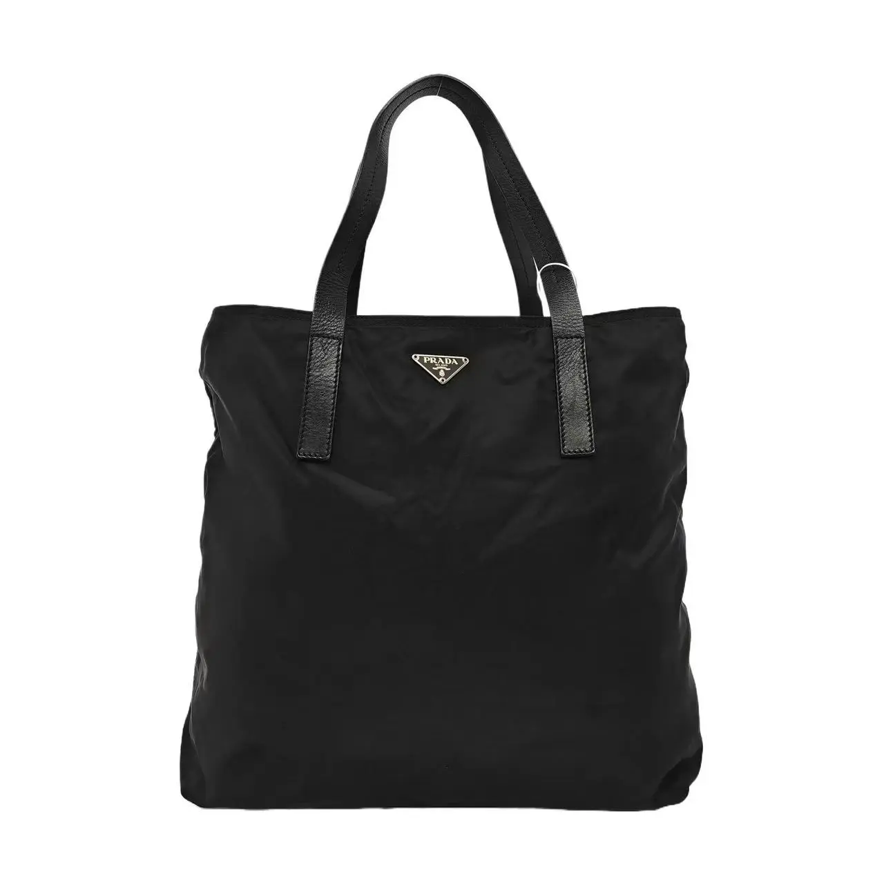 Pre-owned PRADA black nylon logo handbag