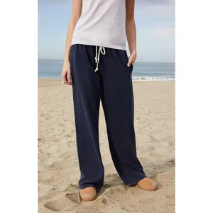 John Galt Women's Navy Anastasia Tie Baggy Sweatpants John Galt Women's Navy Anastasia Tie Baggy Sweatpants