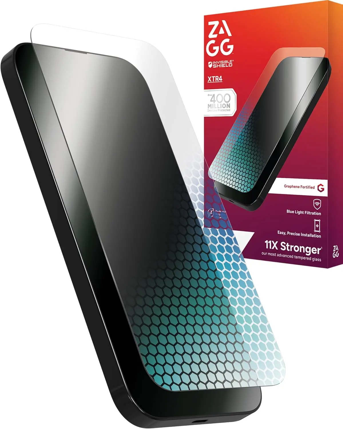 ZAGG XTR4 Screen Protector for iPhone 16 Pro Max, Smartphone-Cellphone Handheld Devices Accessory
