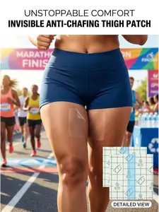 50 pieces of 8-centimeter anti-slip protective bands, used for thigh inner-side protective stockings, invisible seamless thigh bands, preventing abrasions on the inner side of the thighs during exercise, suitable for running, sports, marathons, and walki