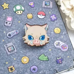 Anime Inosuke Demon Inspired MagSafe Phone Grip: Kawaii Otaku Slayer Magnetic Phone Holder, Otaku Gift Hashibira Fans, Phone Kindle Popgrip