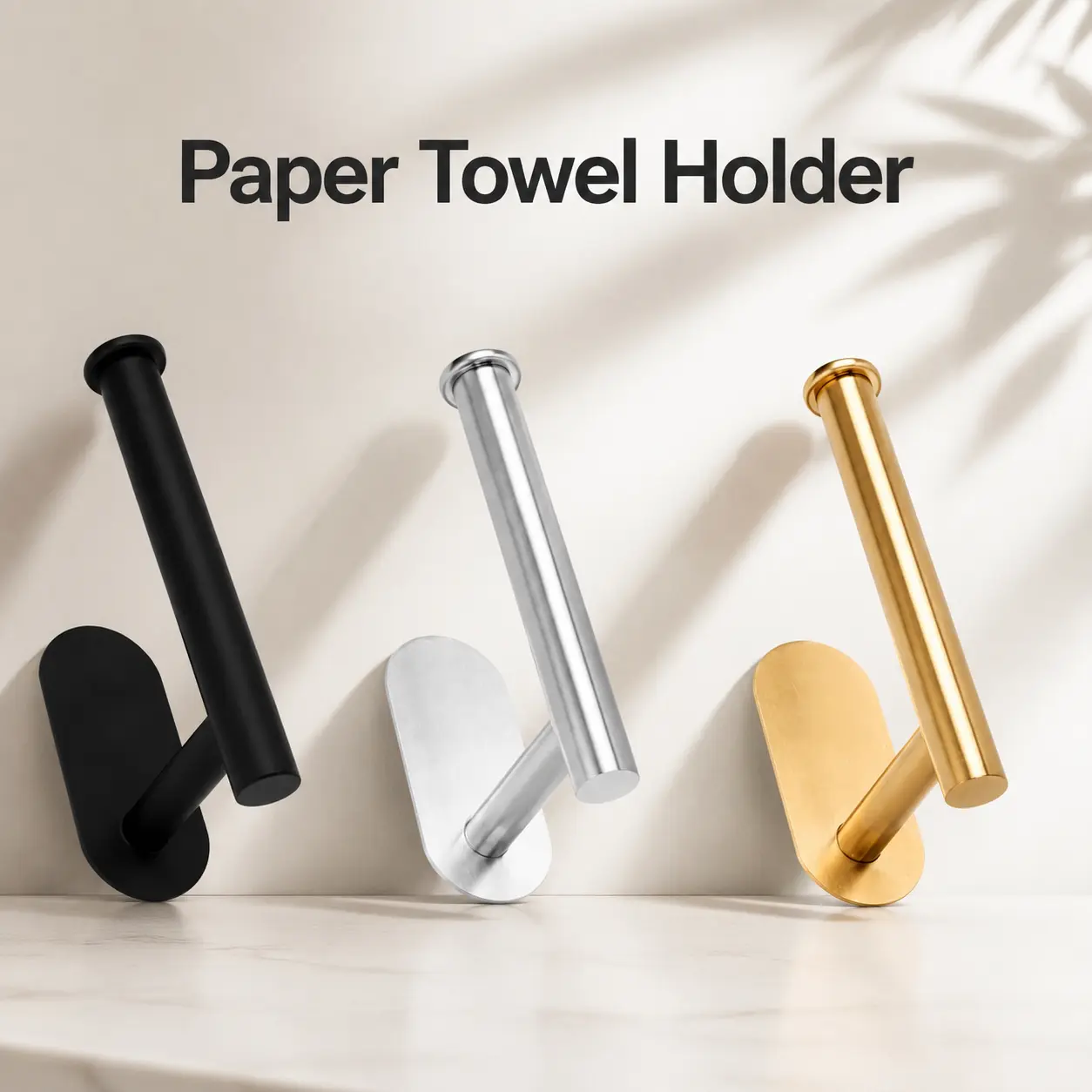 Stainless Steel Tissue Holder Wall Mount Tissue Holder Bathroom Stand Tissue Holder No Drilling Toilet Tissue Holder Kitchen Tissue Holder