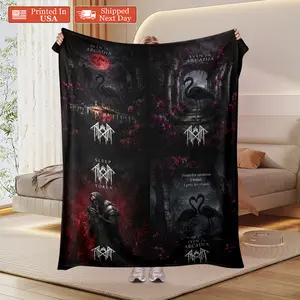 Sleep Token Pattern Print In USA Sleep Token Flannel Blanket, Soft Warm Throw for Sofa & Bed, Ideal Birthday Mother's Day Gift for Sleep Token Fans #GLOBAL PICKS