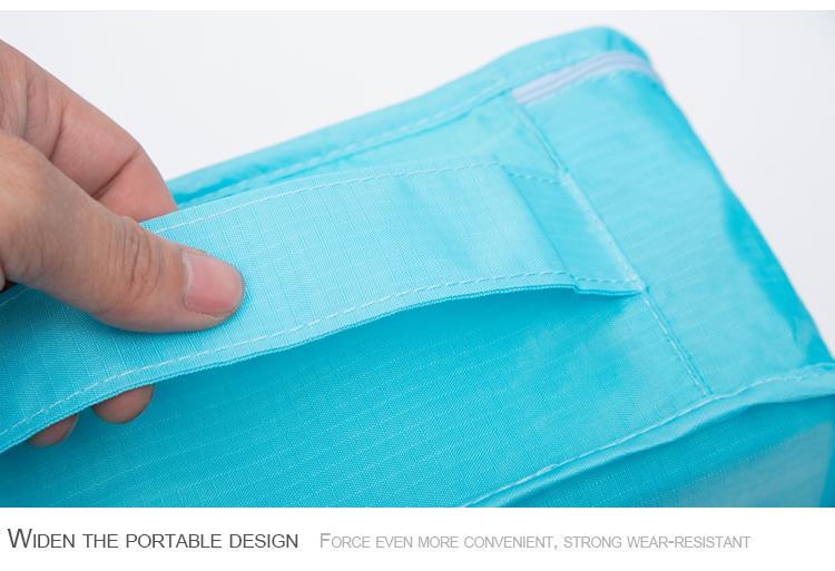 6pcs/set Men and Women Luggage Travel Bags Packing Cubes Organizer Fashion Double Zipper Waterproof Polyester Bag