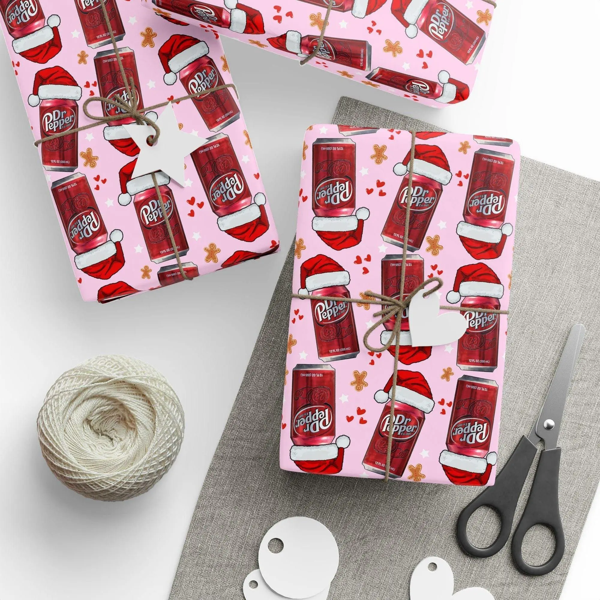 Dr Pepper Christmas Wrapping Paper Funny Christmas Wrapping Paper Soda Can Gift Wrap Lover Gift
