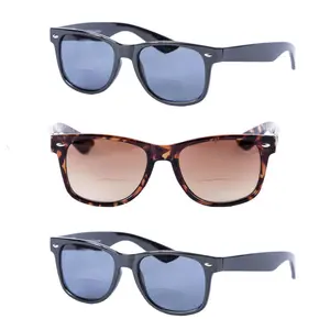 Bifocal Reading Sunglasses for Men and Women - Outdoor Sun Readers with Spring Hinges & UV400 Protection (3 pack)