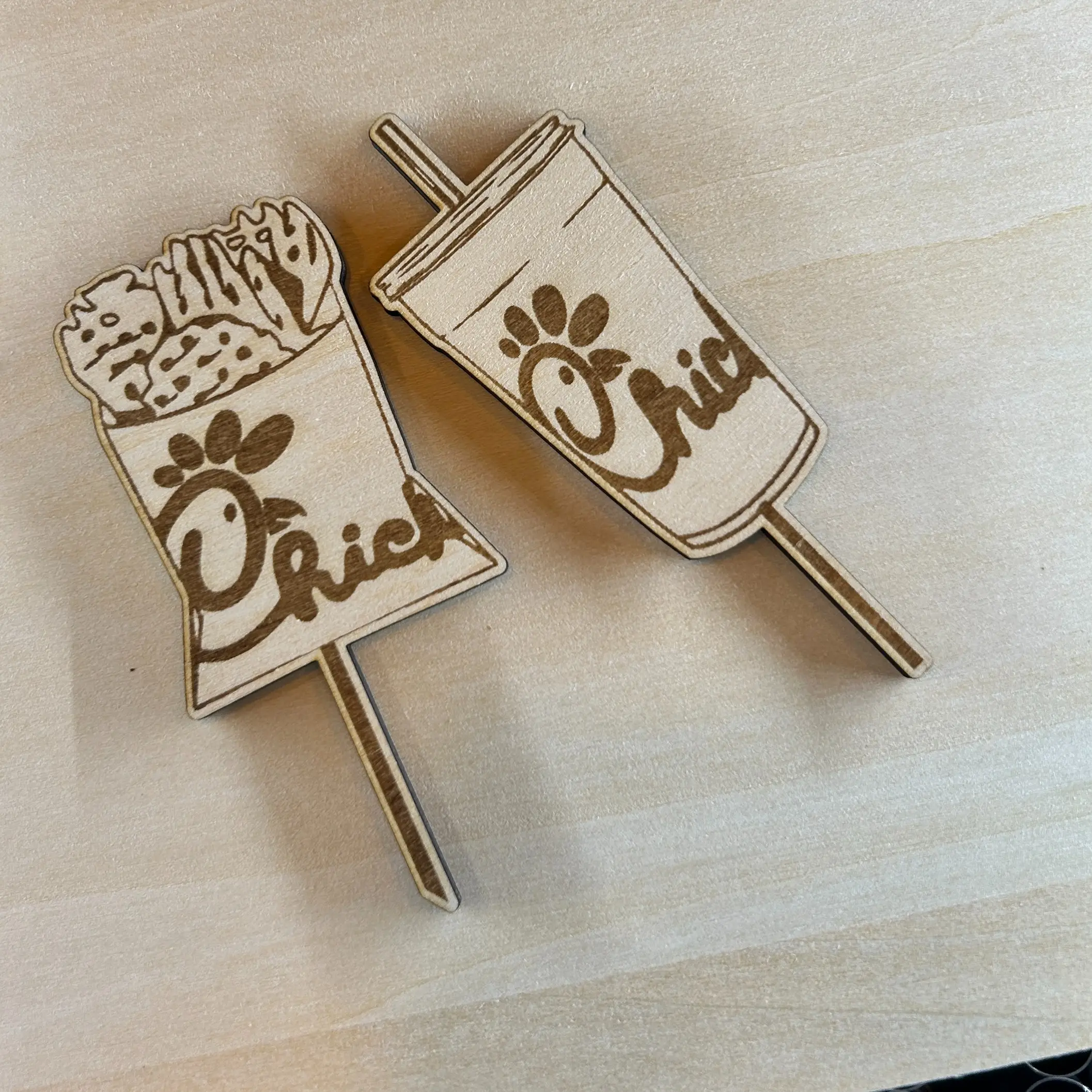 Cow Nugget Inspired Cupcake Toppers