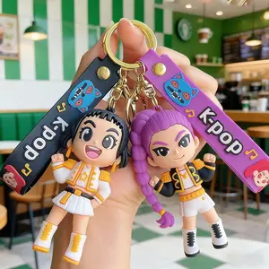 1pc Set Cute Kpop Christmas Keychain, Trendy Cute Keychain, Cartoon Pendant For Girls, Tiger Keychain, Couple Keychain, Anime Phone Charm, Bag Accessory, Friend Gift, Valentine's Day gift.(Silicone Product, Slight Color Transfer Is Normal)