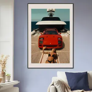 Vintage Ferrari F40 Poster - Standard Poster for Home Office, Studio, or Dorm