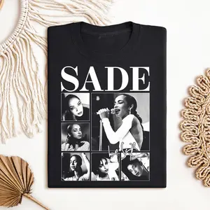 Graphic T-shirt, Retro R&B Vibes, Black and White Soul Icon Collage, Unisex Fit for Daily Wear
