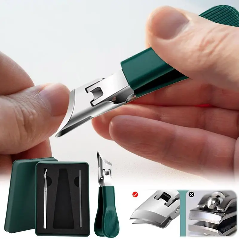 Heavy Duty Toenail Clipper for Thick Nails – Wide Jaw, Ultra Sharp, Ingrown Toenail Tool for Seniors Stainless Steel, Nail Care, Manicure, Clipping Pedicure Tool, Long Curved Pedicure Tool