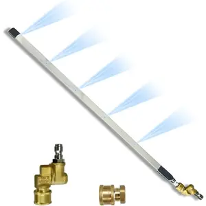 Portable Radiator Cleaning Wand,4500 PSI Radiator Flush and Cleaner Tool,Dual-Use Water/Air Flush,24" Stainless Steel Car Radiator Cleaner Wands