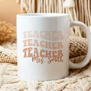 Personalized Teacher Appreciation Gift Custom Name Mug for Teacher Nursery Teacher Cup Back To School Gift Thank You Gift Teacher Life